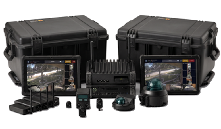 P10 kit with two hard cases, two Panther tablets, stacked nodes, cameras, and sensors
